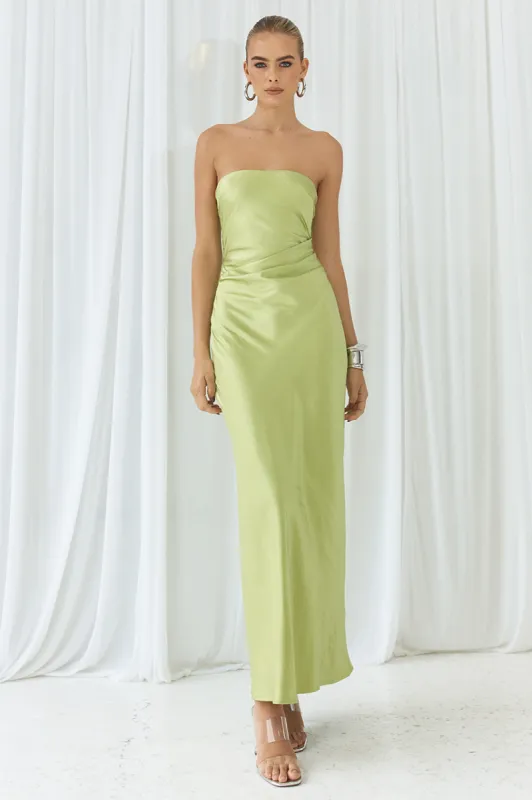 KRISTINE DRESS  - LIME made by Runaway The Label