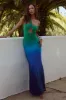 KYREE MAXI DRESS - MARINE OMBRE sold by Runaway The Label