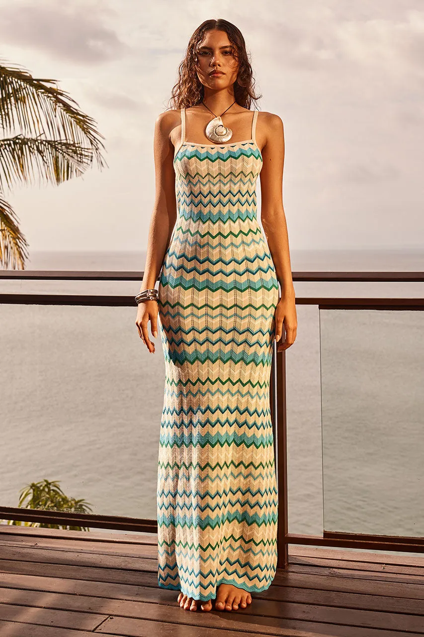 ALBIE MAXI DRESS - BLUE MULTI sold by Runaway The Label product image thumbnail 5