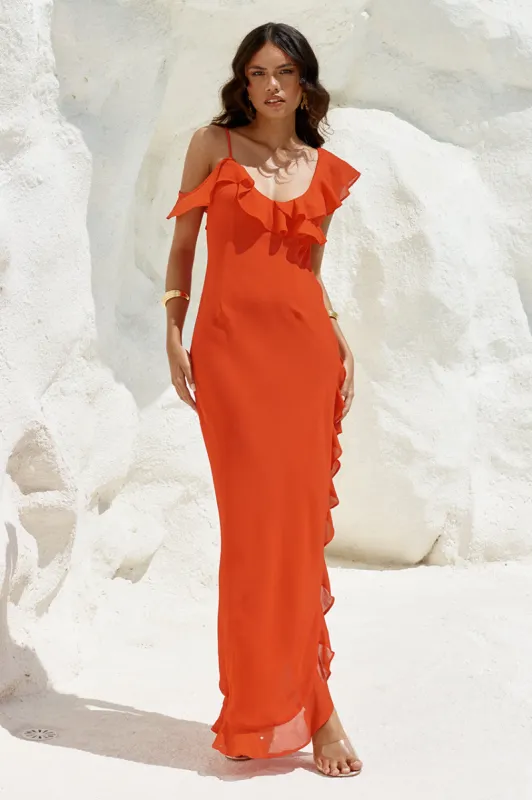 WINNIE MAXI DRESS - ORANGE sold by Runaway The Label