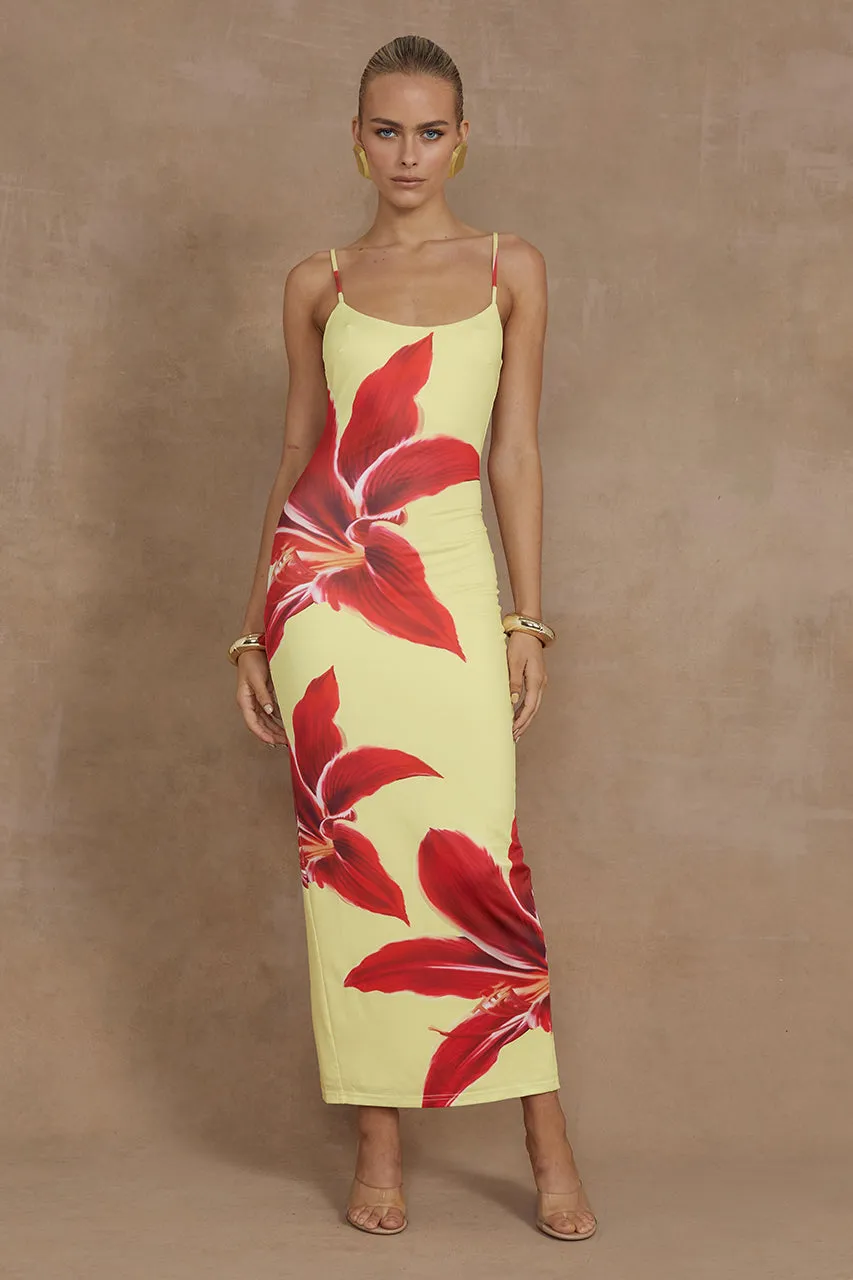 DEIA MIDI DRESS - YELLOW LILY sold by Runaway The Label