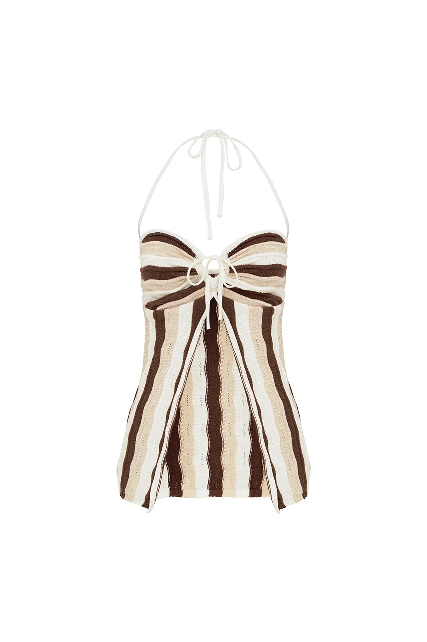 BLANCHE TOP - CHOC MULTI sold by Runaway The Label product image thumbnail 4