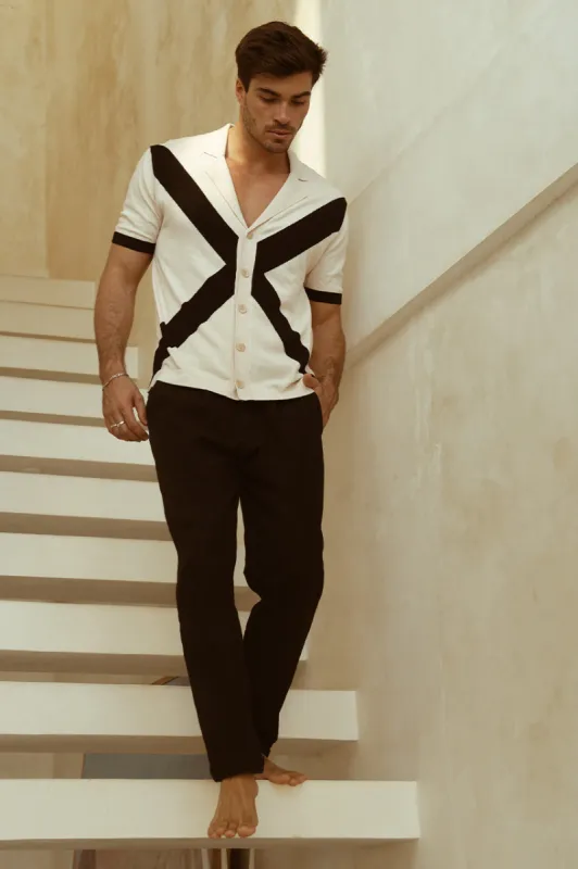 ARCHIE SHIRT - SAND/BLACK sold by Runaway The Label