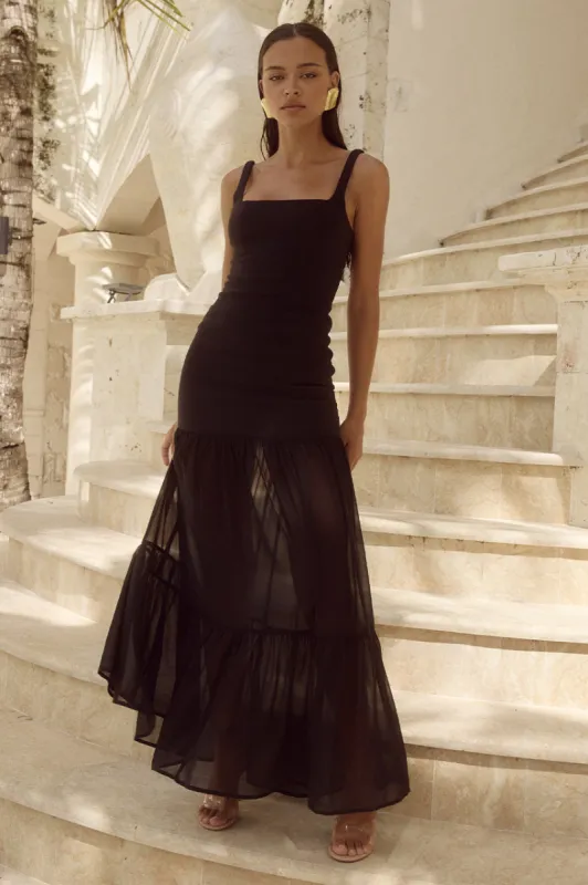 TAHLIA MAXI DRESS - BLACK sold by Runaway The Label