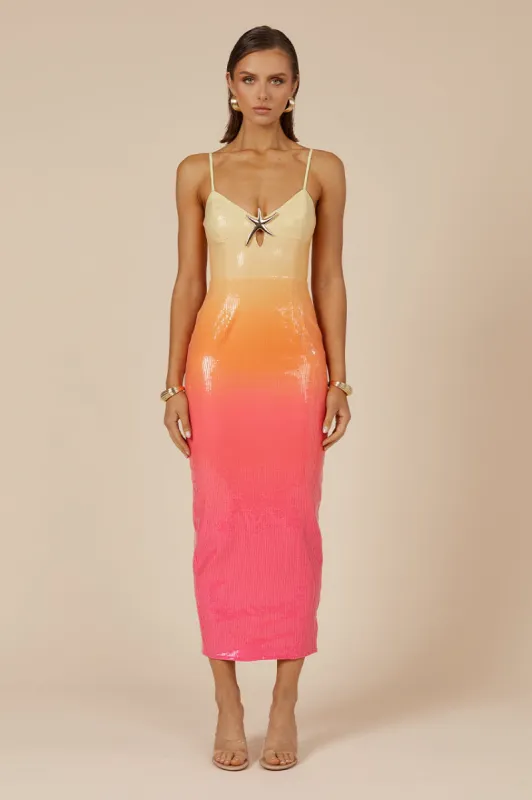BENITO MIDI DRESS - TROPICAL sold by Runaway The Label