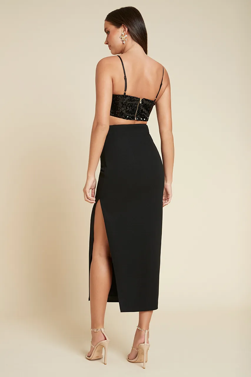 LOLA CROP TOP - BLACK sold by Runaway The Label product image thumbnail 3