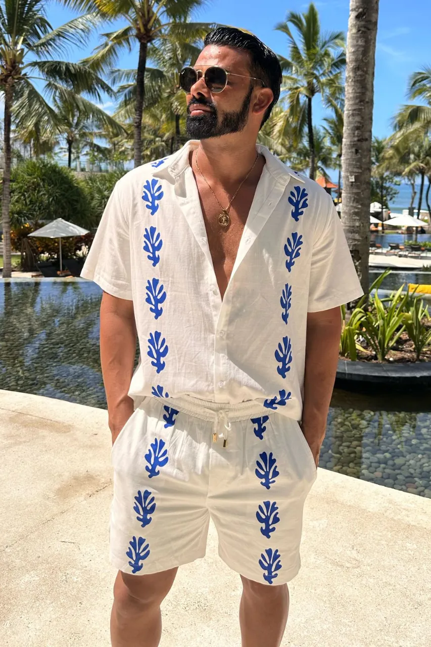 MILOS SHIRT - WHITE/BLUE sold by Runaway The Label product image thumbnail 5