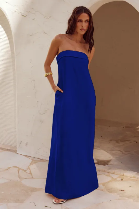 SAPHIRA MAXI DRESS - COBALT sold by Runaway The Label