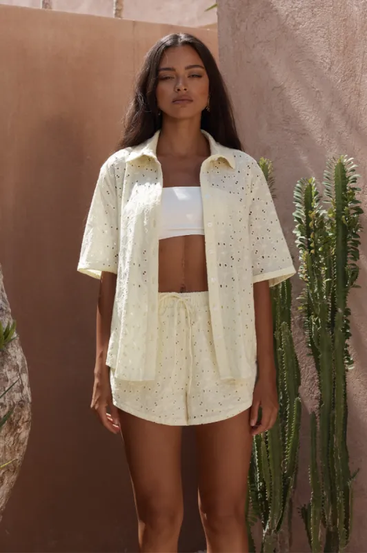 DAZIE SHIRT - LEMON sold by Runaway The Label