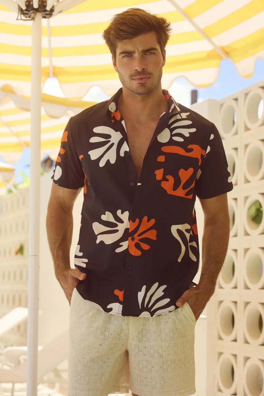 PARADISO SHIRT - BLACK FLORAL sold by Runaway The Label