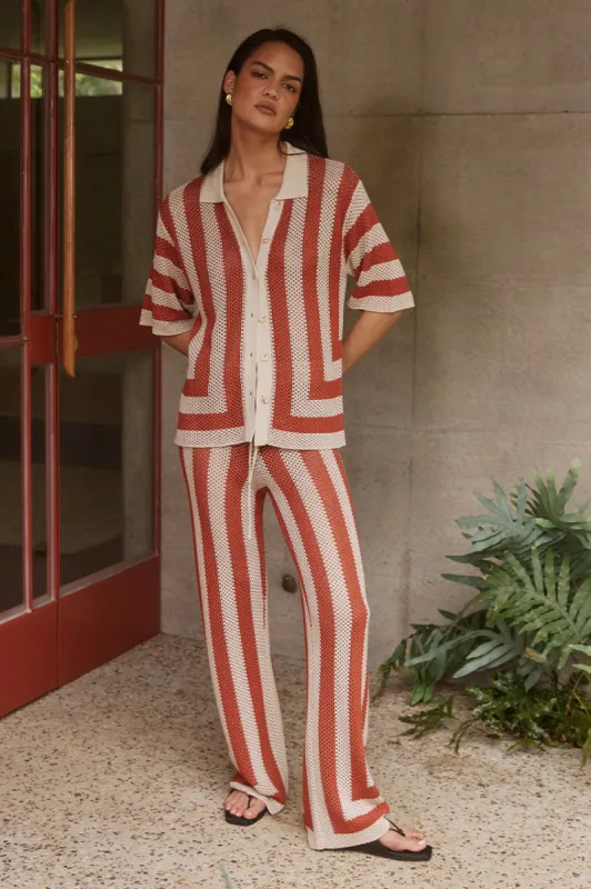 ZIGGY TOP - TERRACOTA/SAND sold by Runaway The Label