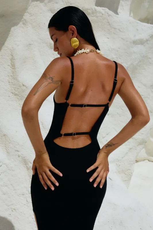 AKARI MIDI DRESS - BLACK sold by Runaway The Label