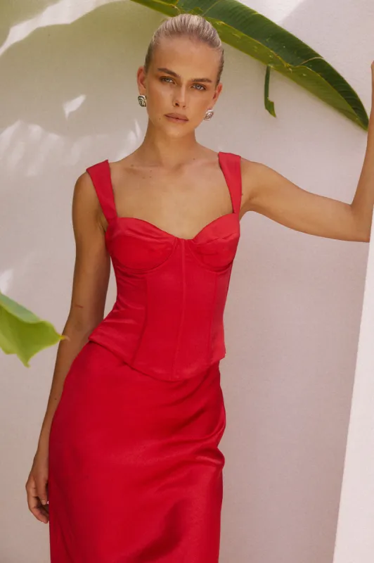 OURA BUSTIER - RED sold by Runaway The Label