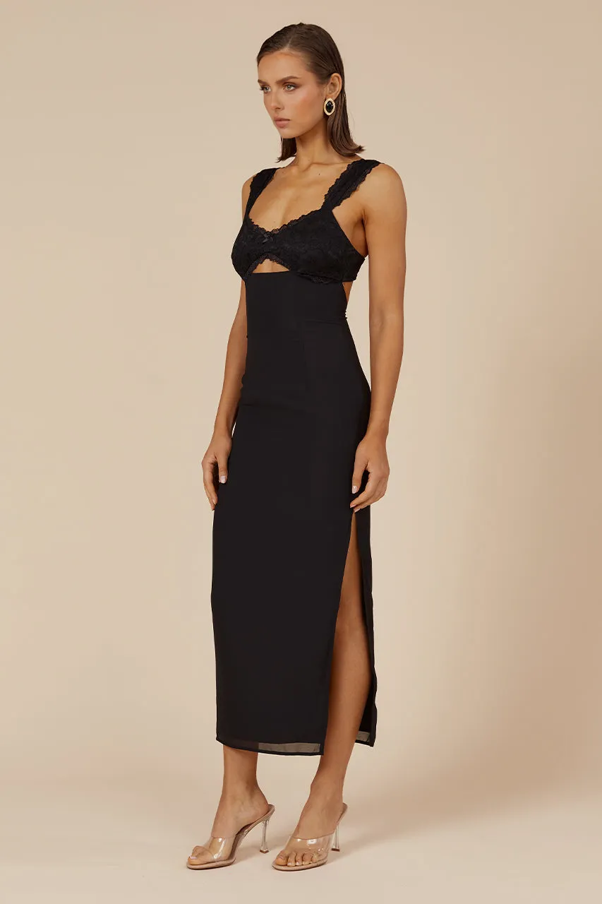 DINAH MIDI DRESS - BLACK sold by Runaway The Label product image thumbnail 5