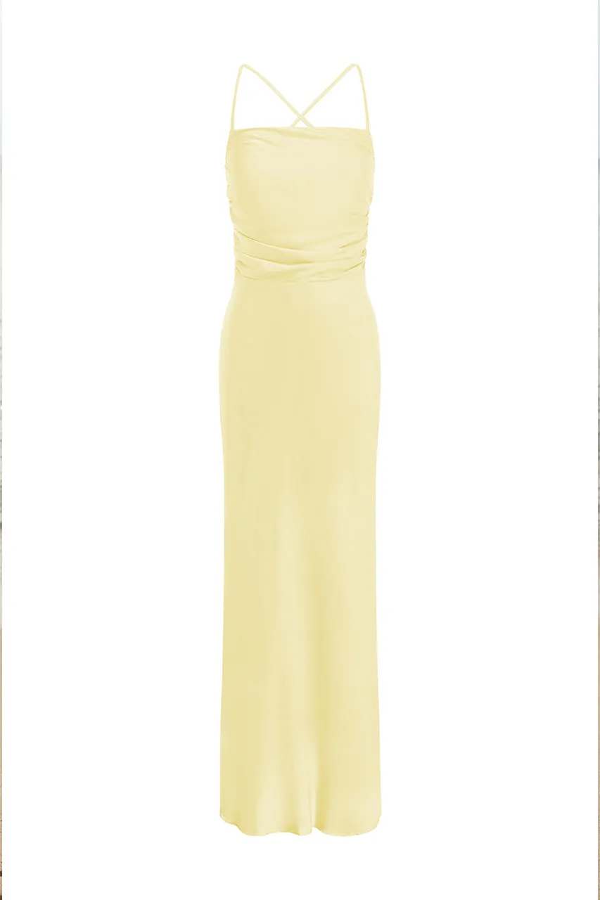 LUCIENNE MAXI DRESS - LEMON sold by Runaway The Label product image thumbnail 3
