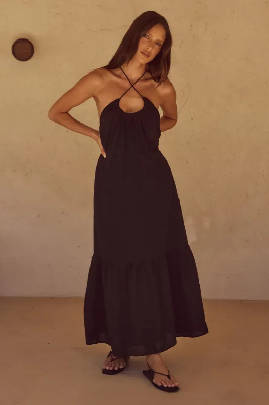 ABISS MIDI DRESS - BLACK sold by Runaway The Label