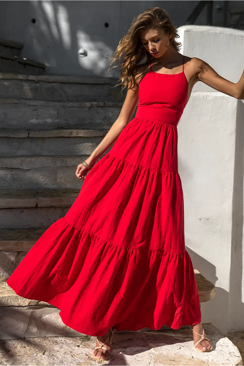 REMY MAXI DRESS - RED sold by Runaway The Label