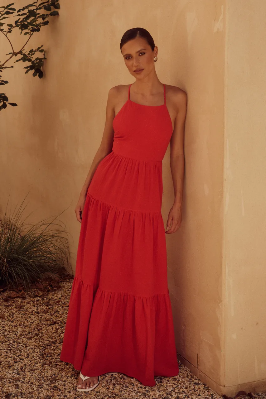 REMY MAXI DRESS - RED sold by Runaway The Label product image thumbnail 3