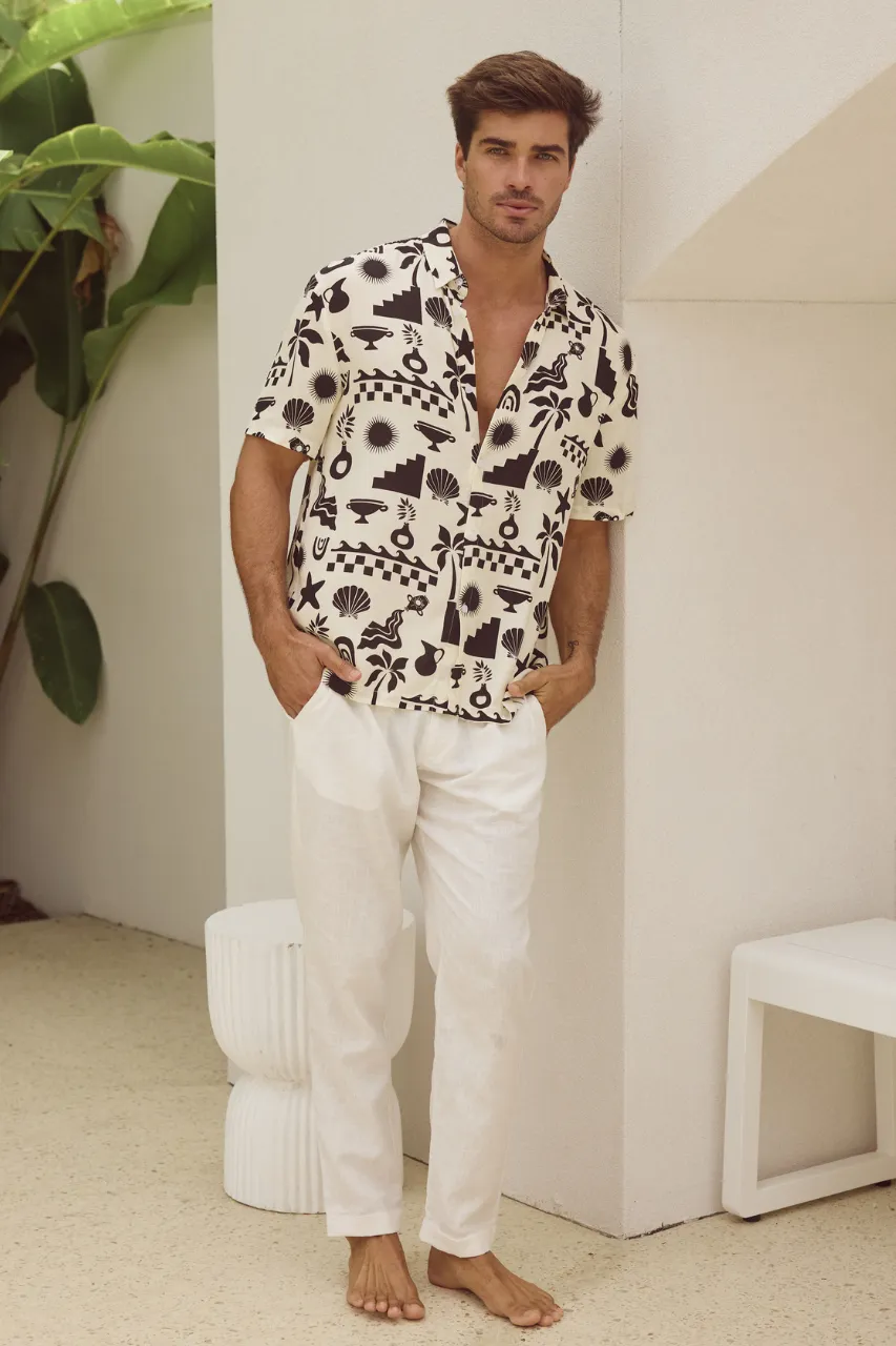 MATTY SHIRT - SAND/BLACK sold by Runaway The Label product image thumbnail 4