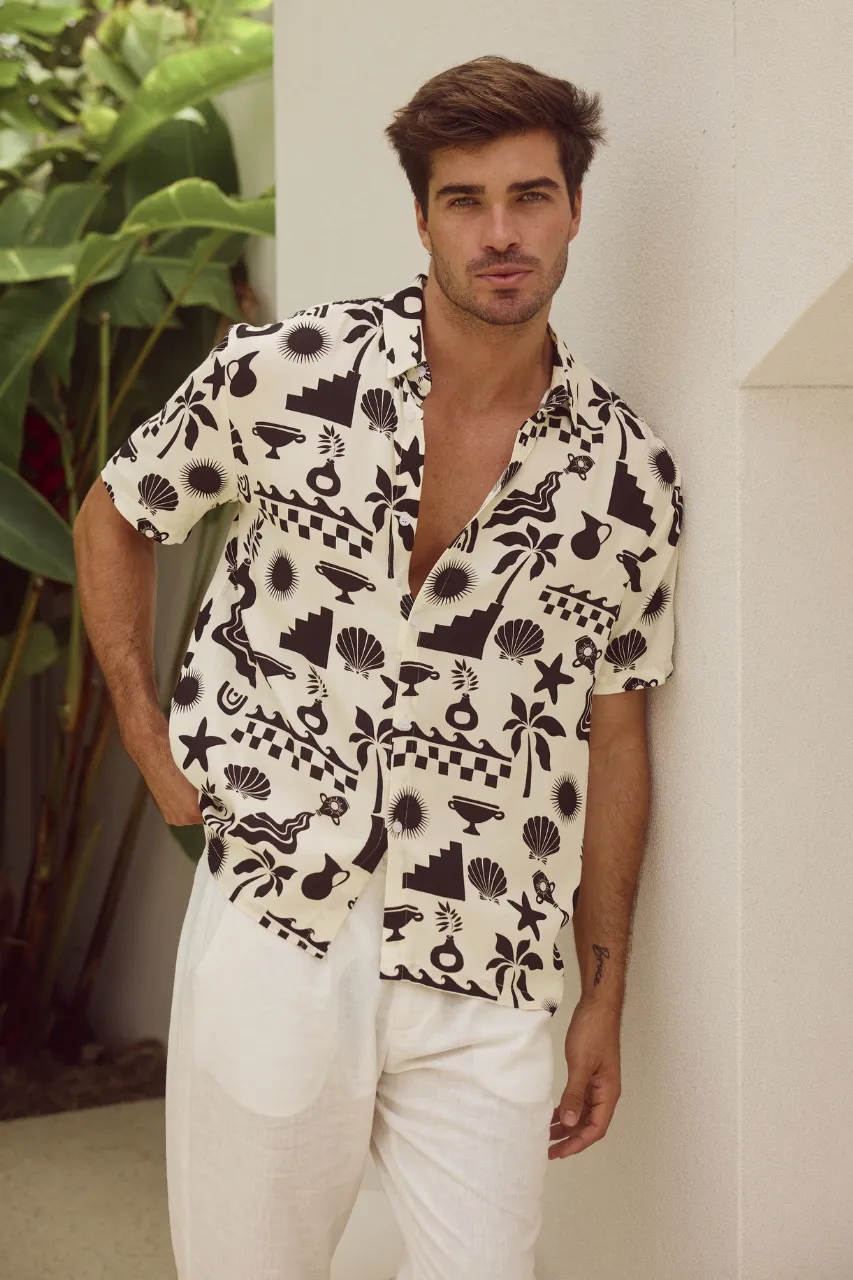 MATTY SHIRT - SAND/BLACK sold by Runaway The Label product image thumbnail 2