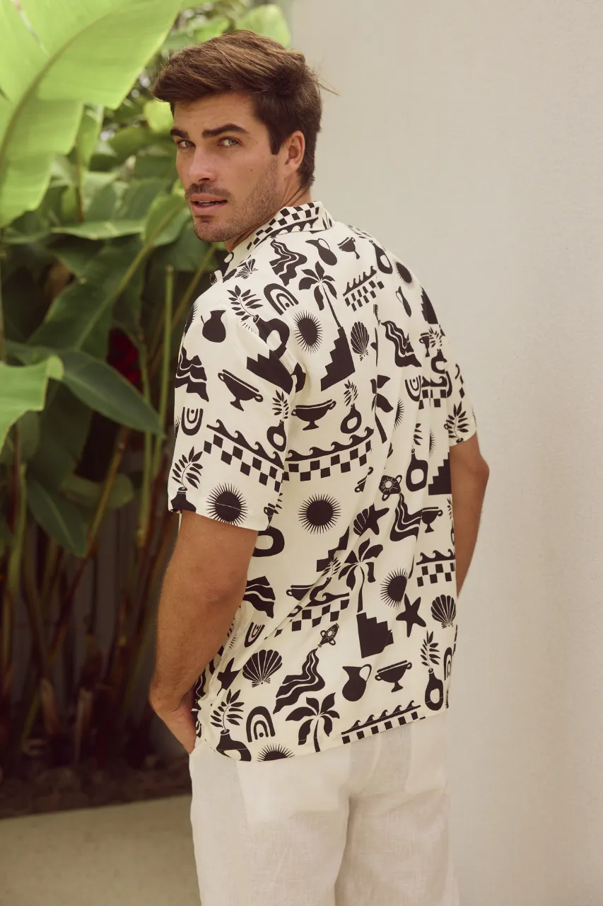 MATTY SHIRT - SAND/BLACK sold by Runaway The Label product image thumbnail 3