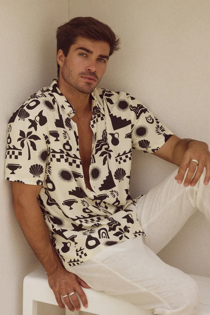 MATTY SHIRT - SAND/BLACK sold by Runaway The Label product image thumbnail 5