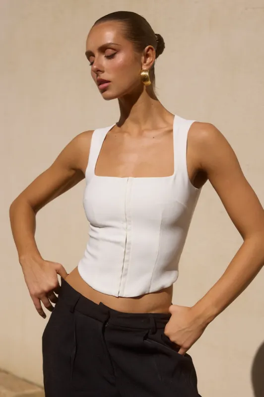 FLYN TOP - WHITE sold by Runaway The Label