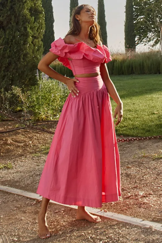 Savannah Maxi Skirt - Pink sold by Runaway The Label