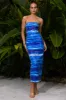 MALIBU MIDI DRESS - OCEAN sold by Runaway The Label
