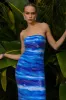 MALIBU MIDI DRESS - OCEAN sold by Runaway The Label