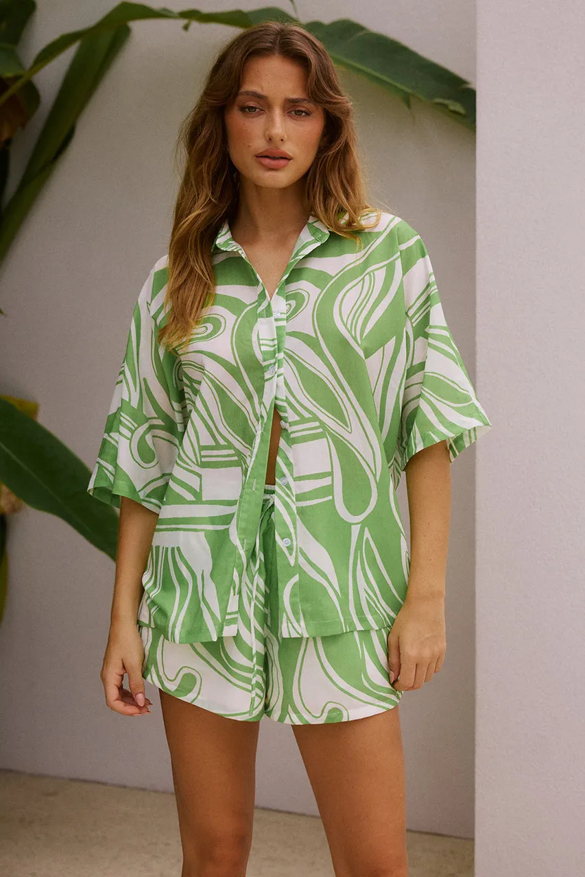 VENUS SHIRT - LANZA GREEN sold by Runaway The Label