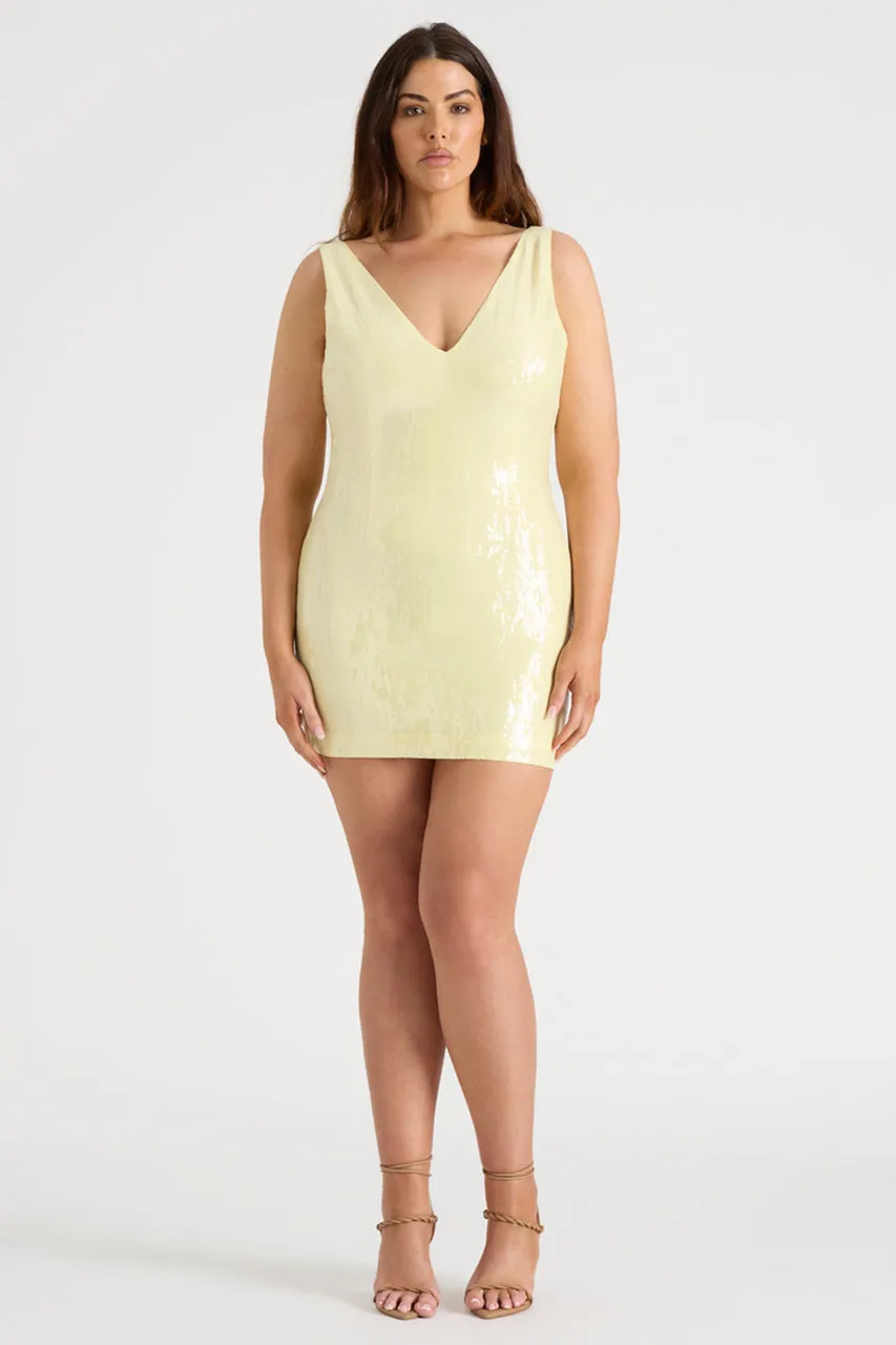THE SEQUIN MINI DRESS - BUTTER sold by Runaway The Label product image thumbnail 4