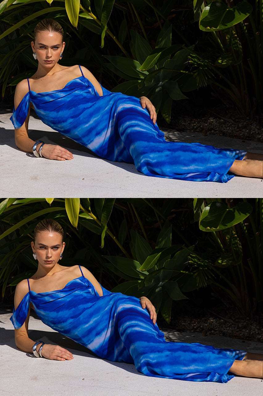 ATLANTIC MAXI DRESS - OCEAN sold by Runaway The Label product image thumbnail 4