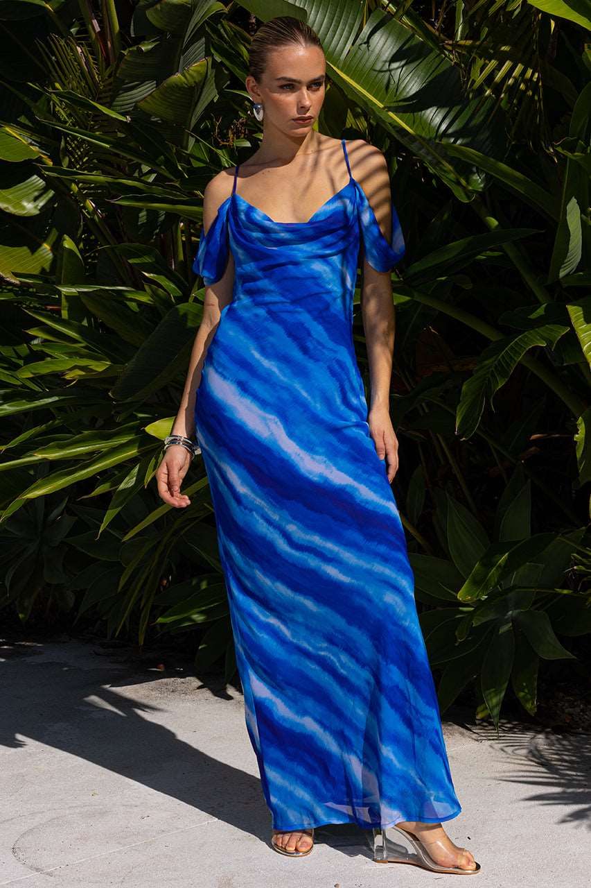 ATLANTIC MAXI DRESS - OCEAN sold by Runaway The Label product image thumbnail 2