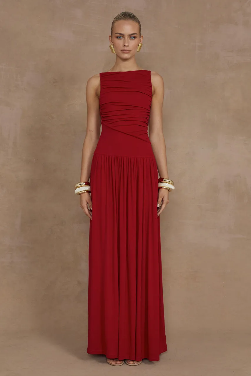 NALLA MAXI DRESS - CHERRY sold by Runaway The Label product image thumbnail 4