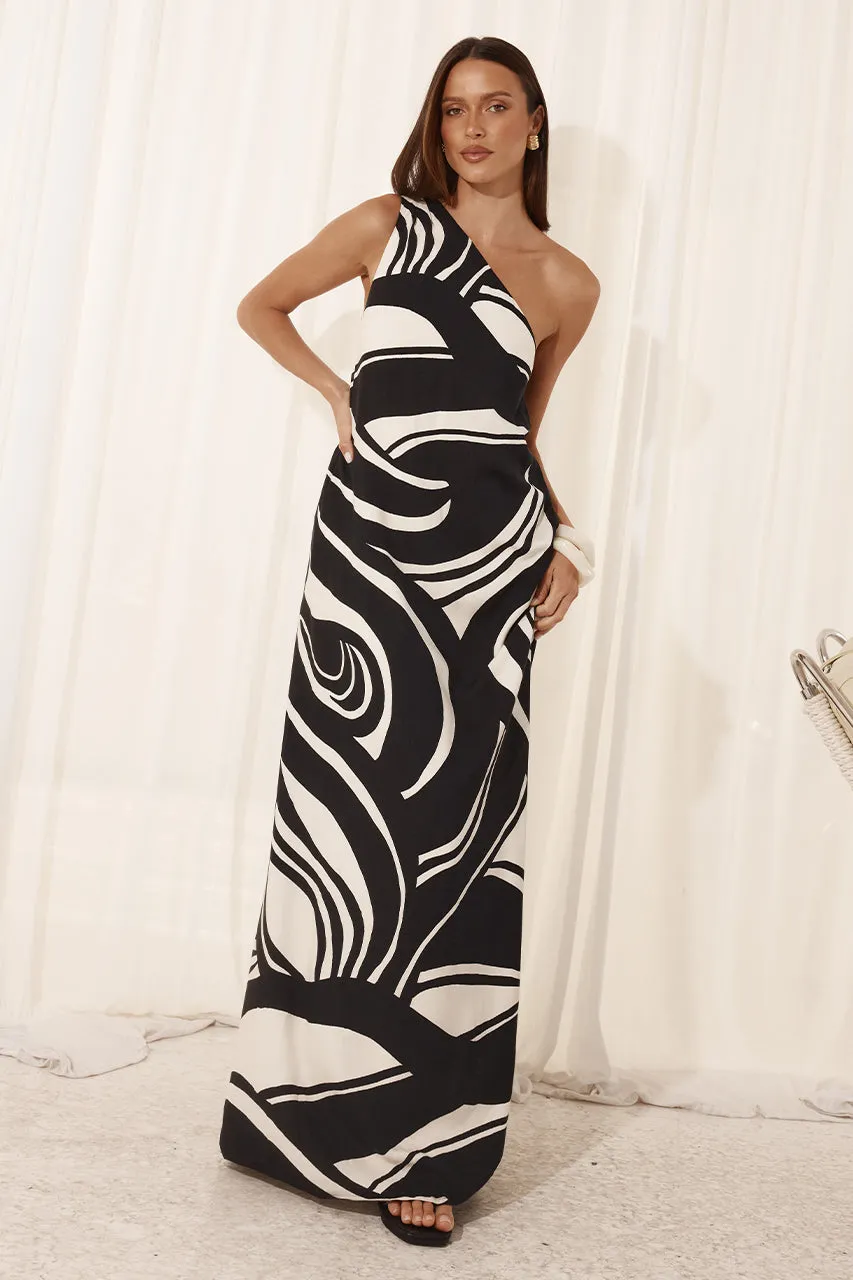 KATIKA MAXI DRESS - PANTINA BLACK sold by Runaway The Label