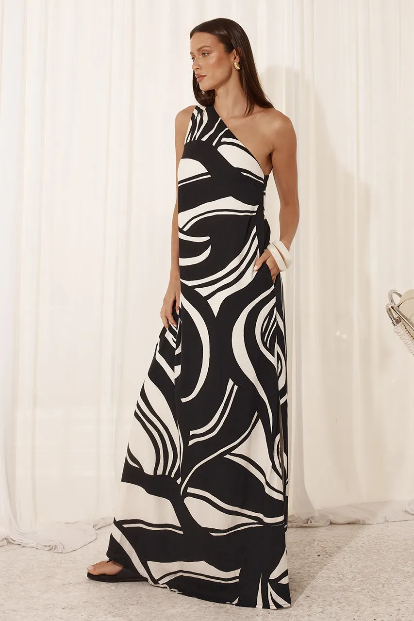 KATIKA MAXI DRESS - PANTINA BLACK sold by Runaway The Label product image thumbnail 5