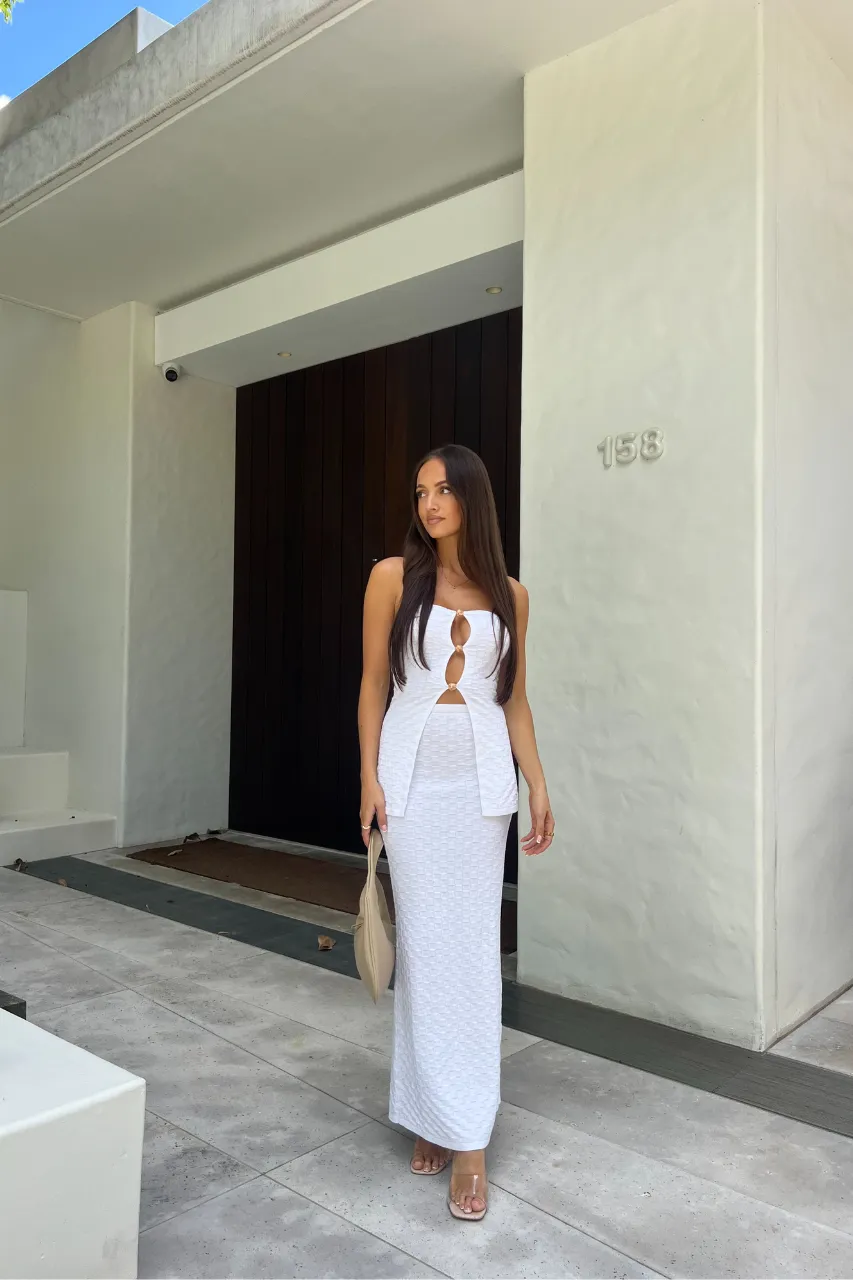 TAYA MAXI SKIRT - WHITE sold by Runaway The Label product image thumbnail 5
