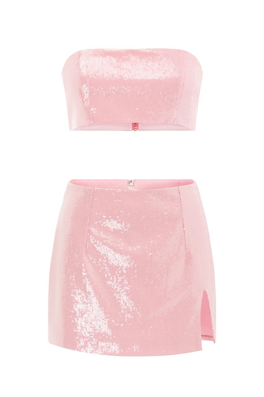 THE SEQUIN SKIRT - PINK sold by Runaway The Label product image thumbnail 4