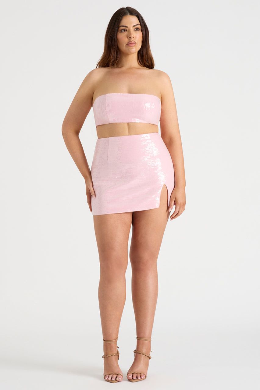 THE SEQUIN SKIRT - PINK sold by Runaway The Label product image thumbnail 3