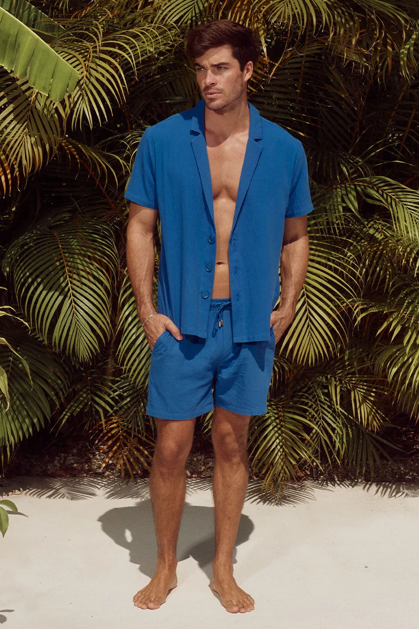 POOLSIDE SHIRT - BLUE sold by Runaway The Label product image thumbnail 4
