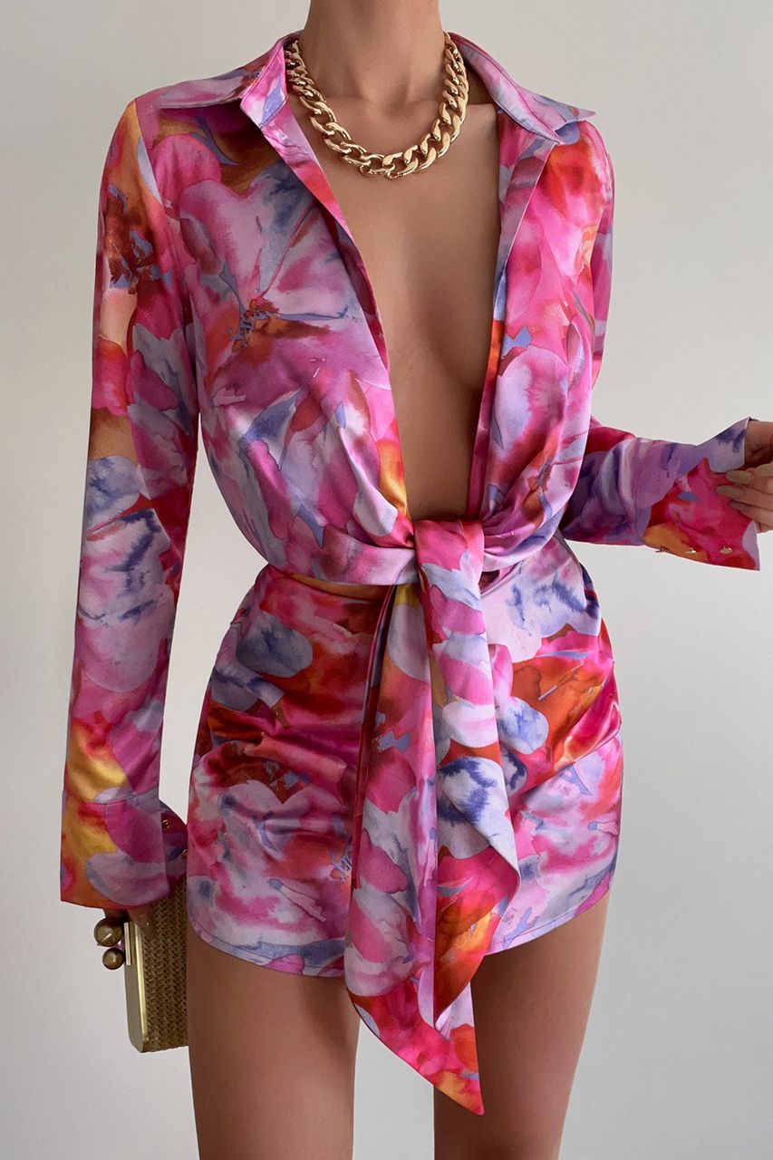 RUBY CHARLIE DRESS - PINK FLORAL sold by Runaway The Label