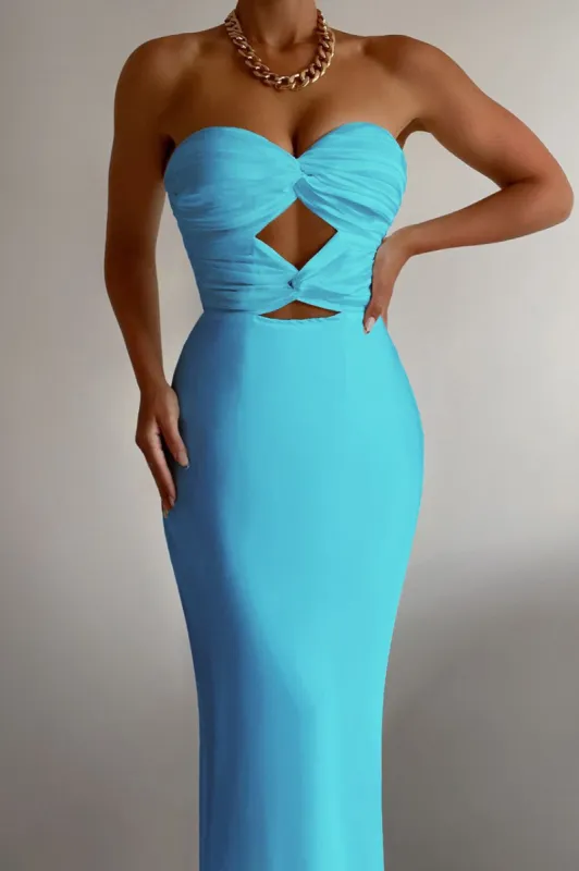 MICH SLIP DRESS - AQUA sold by Runaway The Label