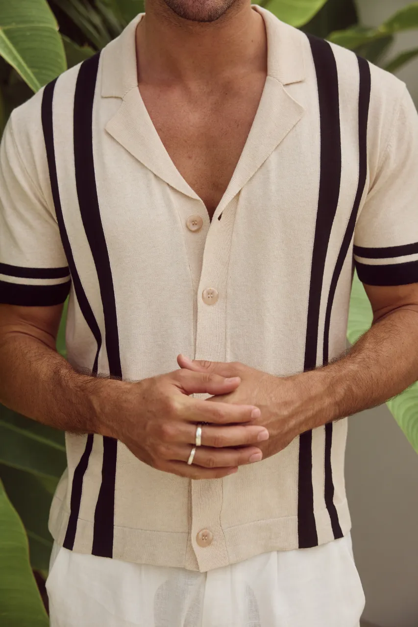 JOSHUA SHIRT - SAND/BLACK sold by Runaway The Label product image thumbnail 4