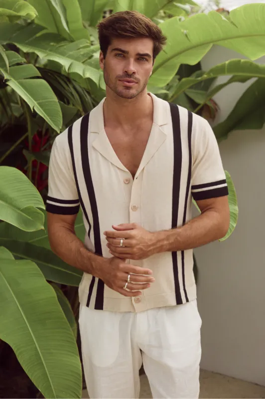 JOSHUA SHIRT - SAND/BLACK sold by Runaway The Label