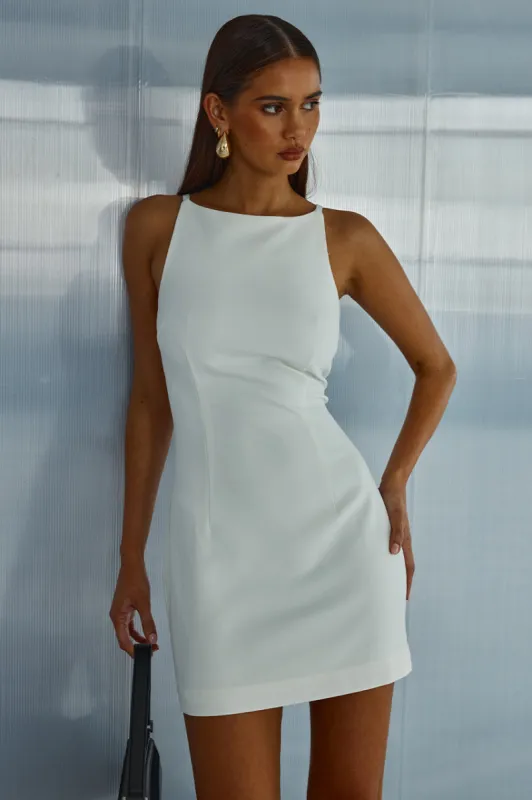 DYLAN MINI DRESS - WHITE sold by Runaway The Label