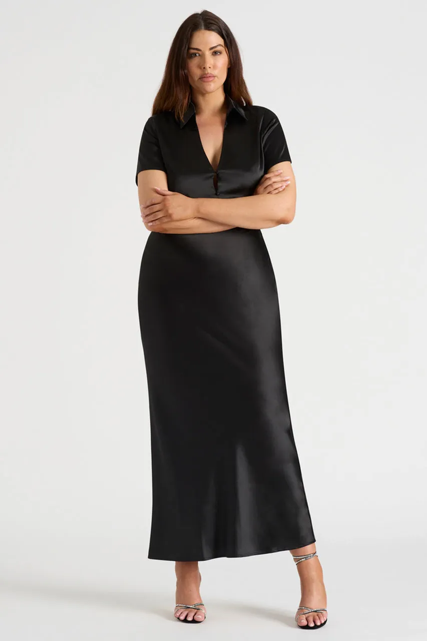 THE SATIN SHIRT - BLACK sold by Runaway The Label product image thumbnail 2