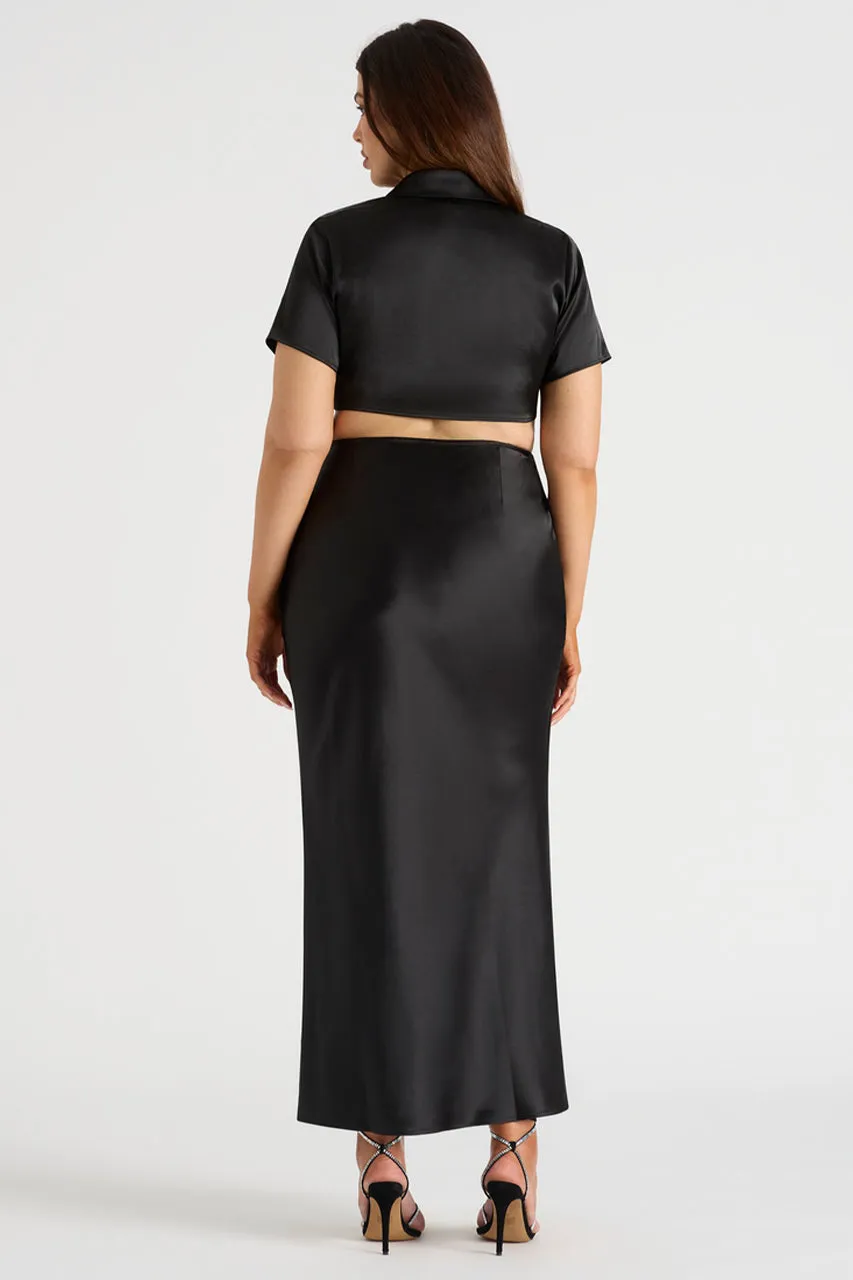 THE SATIN SHIRT - BLACK sold by Runaway The Label product image thumbnail 3