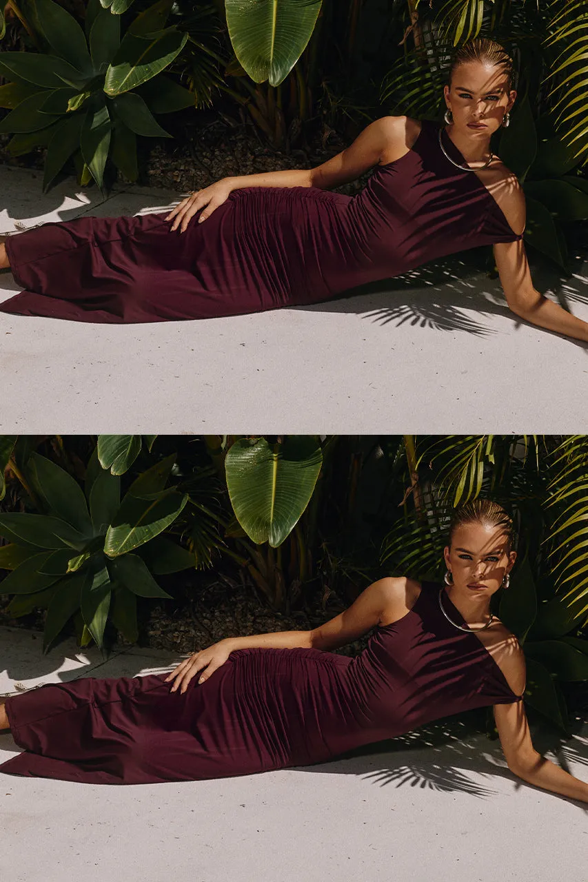 KARMINA MIDI DRESS - MERLOT sold by Runaway The Label product image thumbnail 3