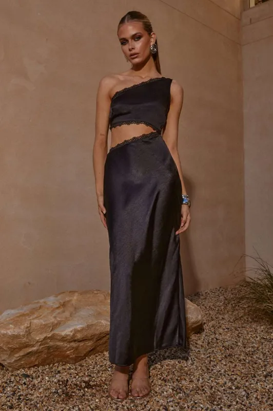 ALTA LONG MIDI DRESS - BLACK sold by Runaway The Label